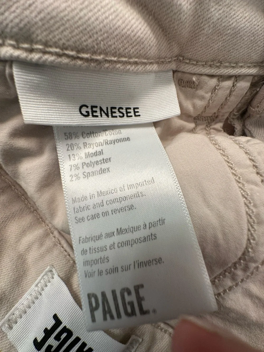 PAIGE Genesee Tan Wide Leg Pants 25 Boho Coastal